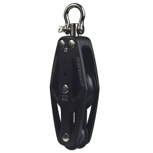 Single block - B300621B - RUTGERSON - fiddle / with swivel / plain bearing