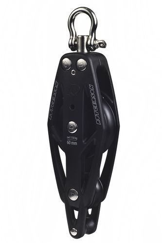 Single block - B300322B - RUTGERSON - fiddle / with swivel / with becket