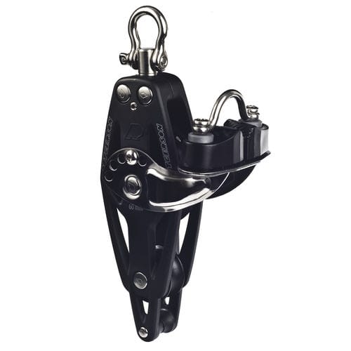 Single block - B300324B - RUTGERSON - cam cleat / fiddle / with swivel