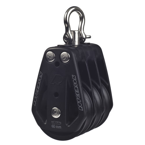 Triple block - B300581B - RUTGERSON - swivel / with swivel / plain bearing