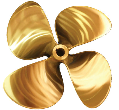 Boat propeller - CompuQuad 4B - Austral Propeller - fixed-pitch / propeller shaft / 4-blade
