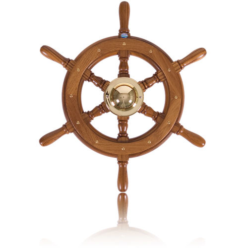 Teak power boat steering wheel - 04 - Stazo marine equipment bv ...