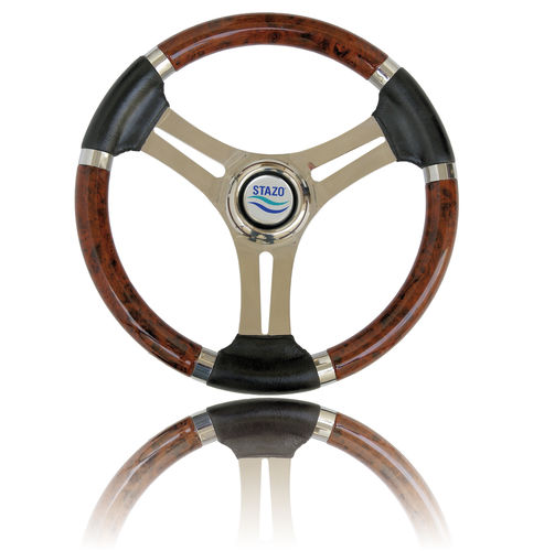Stainless steel power boat steering wheel - 66BR - Stazo marine equipment bv - racing