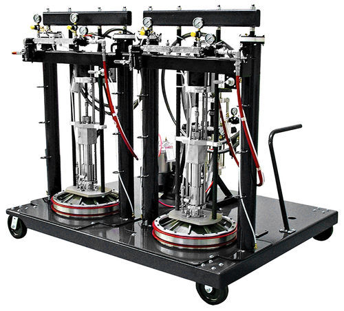 Adhesive spraying machine - 1:1 55-Gallon - Magnum Venus Products - mobile / for shipyards