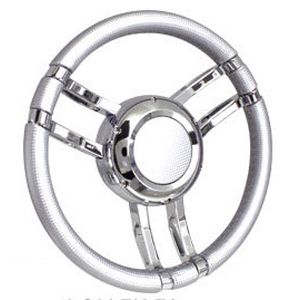 Carbon power boat steering wheel - CARLOTTA SILVER - Livorsi Marine - design
