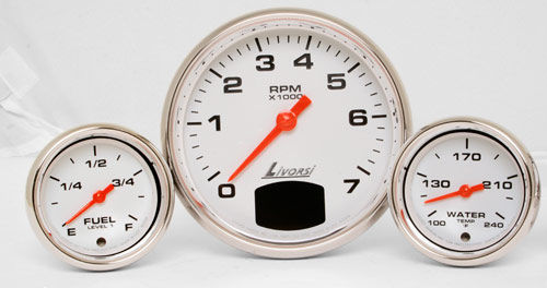 Analog tachometer - Livorsi Marine - for boat / with engine hour meter