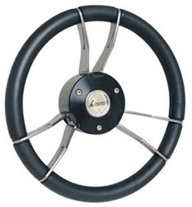 Aluminum power boat steering wheel - GWBAS - Livorsi Marine - polyurethane-coated / racing