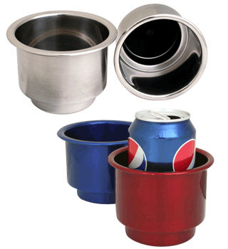 Stainless steel boat cup holder - SS - Livorsi Marine