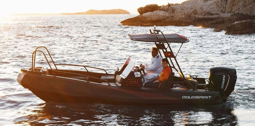 Outboard inflatable boat - 585 CC  - AquaSpirit - RIB / open / center console