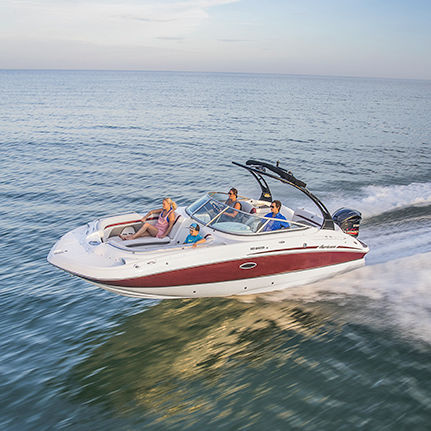 Outboard deck boat - SD 2400 OB - Hurricane - dual-console / wakeboard / ski