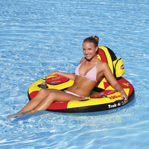 Recreation center floating armchair - TREK-N-TUBE - Sportsstuff - with storage compartment