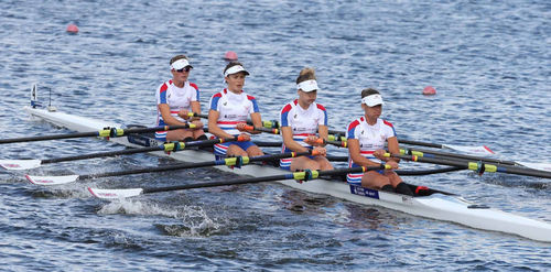 rowing shoes in boat