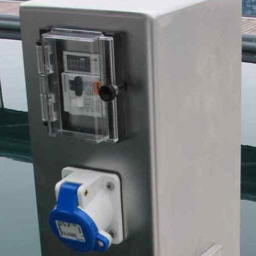 Electrical distribution pedestal - Clement Germany GmbH - water supply / for docks / solar