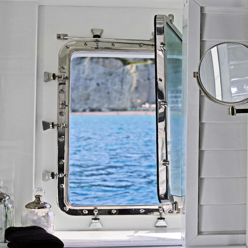 Rectangular portlight - Allufer tempesta - for yacht / opening / with rounded sides