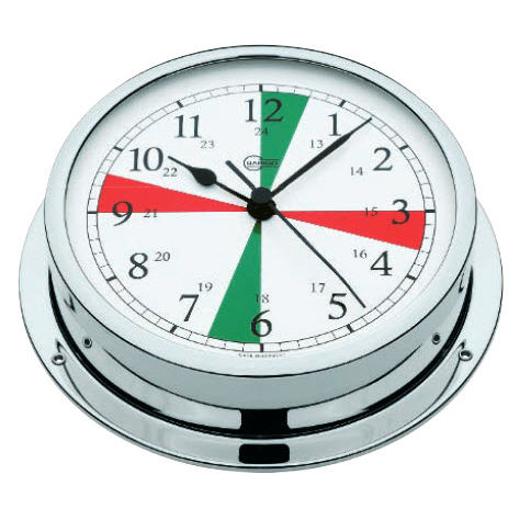 Analog clock - 611CRFS - Barigo - chrome / radio sector