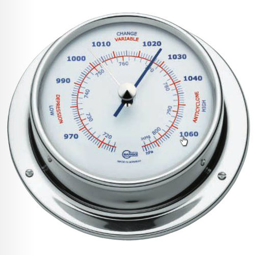 Analog barometer 183RFPO Barigo stainless steel