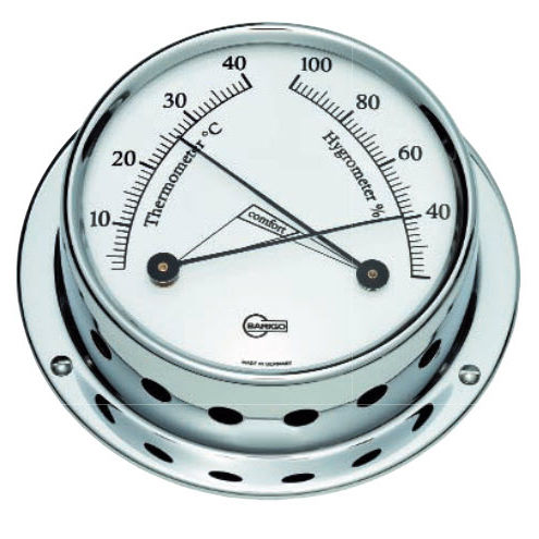 Analog thermometer - 9710CR - Barigo - comfortmeter / chrome-plated brass / °C
