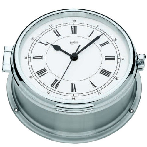 Analog clock - 587CRED - Barigo - chrome / brass