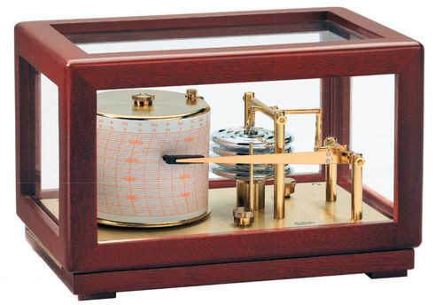 Analog barograph - 2018.1 - Barigo - mahogany