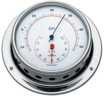 Analog thermometer - 983RFPO - Barigo - chrome-plated brass / °C / marine