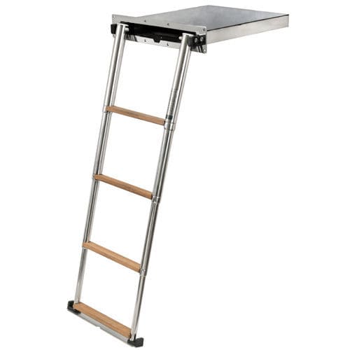Boat ladder - 1002-004LP - DOUGLAS MARINE - retractable / telescopic / swim