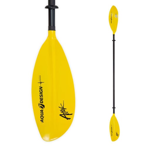 Kayak paddle - ATTAK 1 - AQUADESIGN - recreational / asymmetrical / double