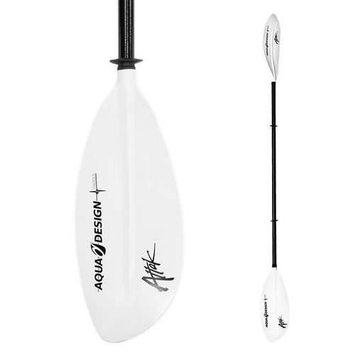 Kayak paddle - ATTAK FIBRE 1 - AQUADESIGN - recreational / asymmetrical / double