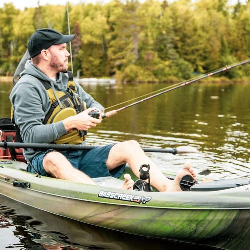 Sit-on-top kayak - Basscreek 100XP Angler - Pelican International - recreational / fishing / adult