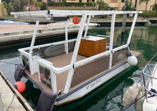 Outboard pontoon boat - M500 - MOGGARO ALUMINIUM YACHTS - aluminum / 8-person max.
