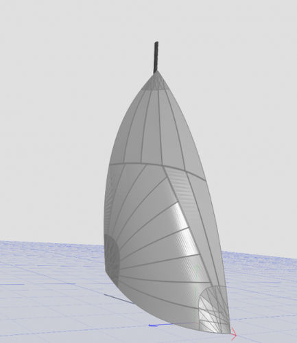 Asymmetric spinnaker - 2215 - NENUPHAR - for sailing dinghies / tri-radial cut