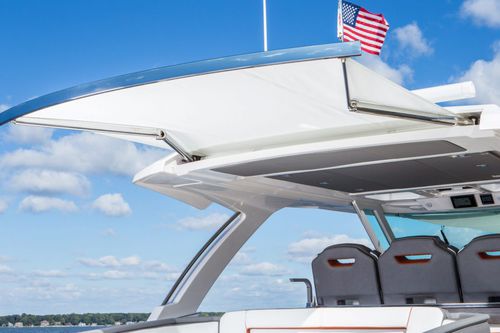 Yacht sun awning - Makefast - cockpit / stainless steel frame / nylon