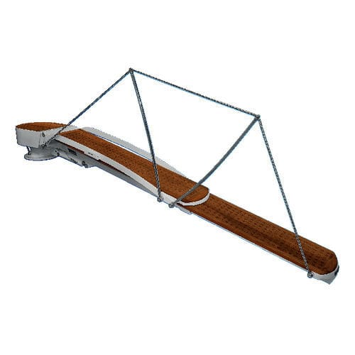 Boat gangway - 3893S series - Opacmare - telescopic / rotating / hydraulic
