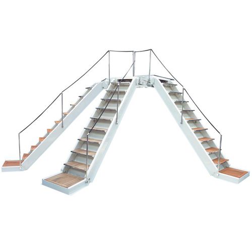 Yacht ladder - 3600 Series - Opacmare - lateral / side boarding / stainless steel