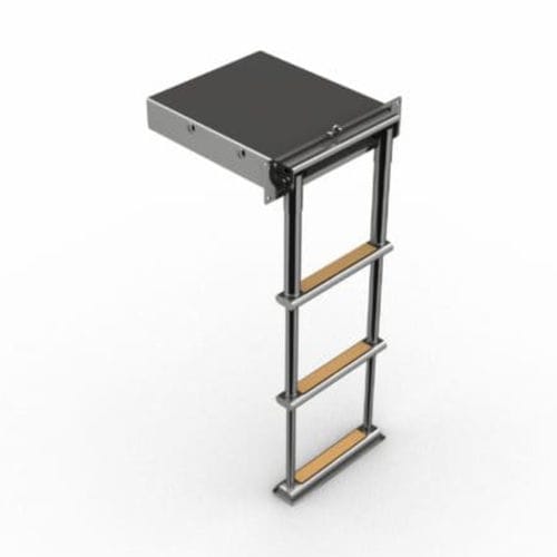 Boat ladder - 2370 - Nautinox - for yacht / retractable / telescopic