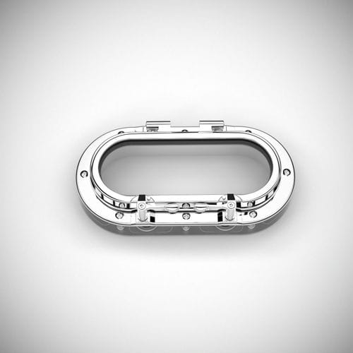 Oval portlight - O512SS - New Found Metals - for boat / opening
