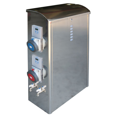 Pedestal with built-in light - S1000-XXL - Plus Marine - electrical distribution / water supply / for docks