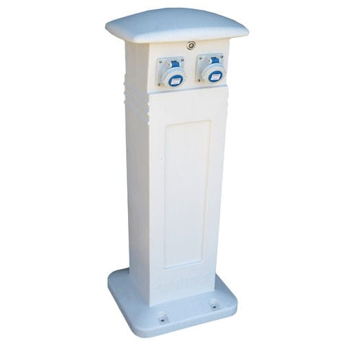 Pedestal with built-in light - SMART X - Plus Marine - electrical distribution / water supply / for docks