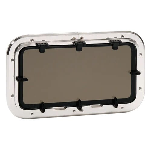 Rectangular portlight - 2 series - Pompanette - for boat / opening / with rounded corners