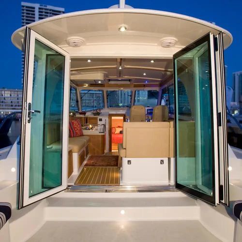 Marine door - 1600-M Series - Pompanette - for yacht / side-hinged / tilting