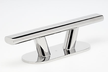 Boat deck cleat - 421406 - Roca Industry - flat / stainless steel