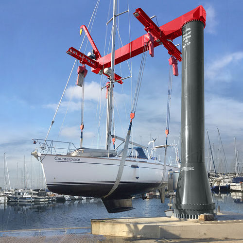 Shipyard crane - SPC 30-4E - ROODBERG - for marinas / boom / pivoting jib