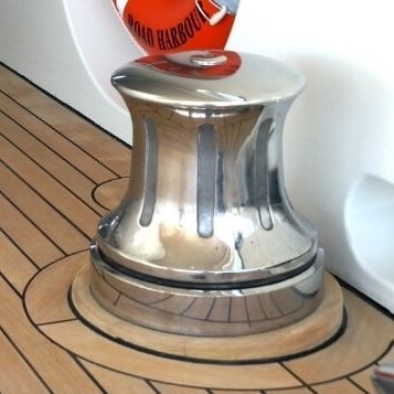 Ship capstan - FIXED  - Sanguineti Chiavari produzione articoli nautici s. - electric / stainless steel