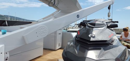 Yacht crane - Sanguineti Chiavari produzione articoli nautici s. - for decks / boom / motorized