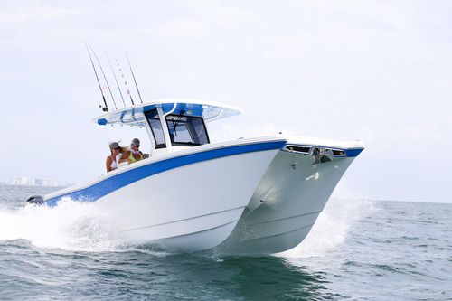 Center console catamaran - 280CC-X - World Cat - outboard / twin-engine / sport-fishing