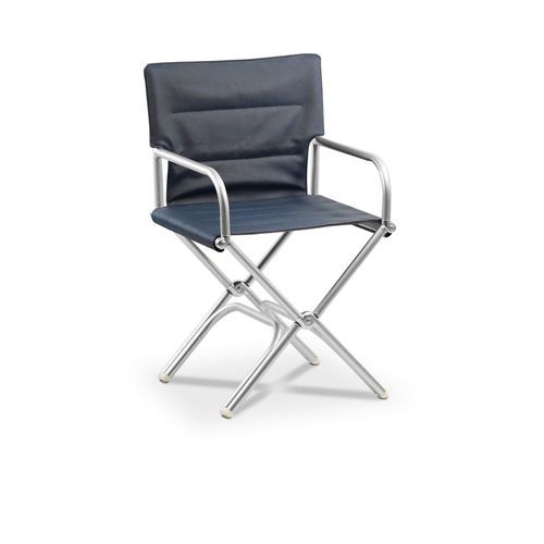 Yacht director's chair - MARATHON - Forma Marine Furniture, LLC. - folding / brown / gray