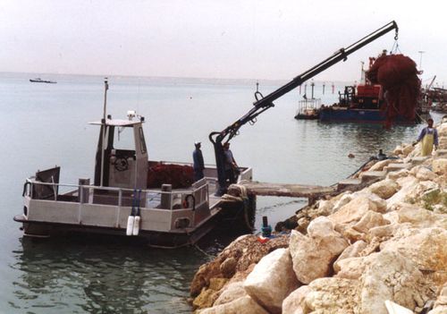Aquaculture boat - ALN 009 ‘Bubiyan 9’ - Alnmaritec - catamaran / inboard waterjet / aluminum