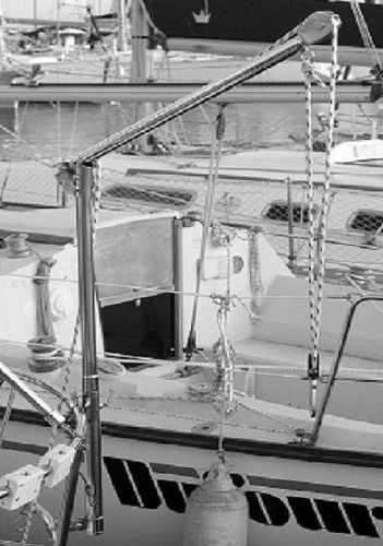 Sailboat davit - 35-MAT-01 - INOX MARINE INNOVATION - manual / rotating