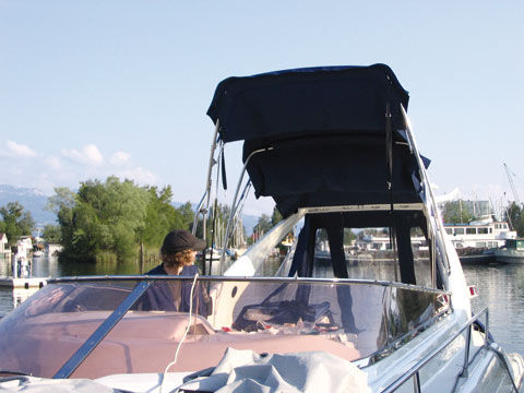 Motor boat convertible top - Nauti Sattler - stainless steel frame
