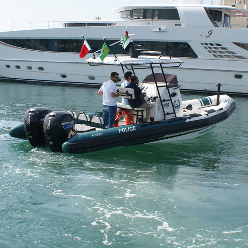 Outboard inflatable boat - 8 M - ASIS BOATS - twin-engine / RHIB / center console