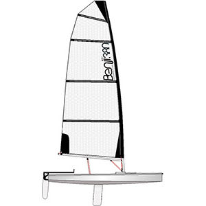 Single-handed sailing dinghy - Benji 380 C2  - Gehull centreboards - skiff / regatta / recreational